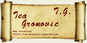 Tea Gromović vizit kartica